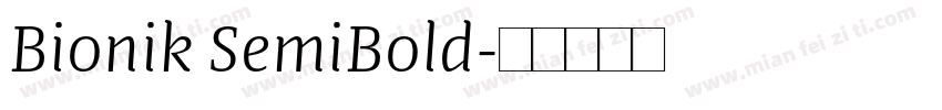 Bionik SemiBold字体转换